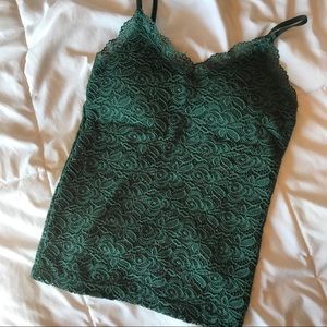 Emerald green lace cami 💚
